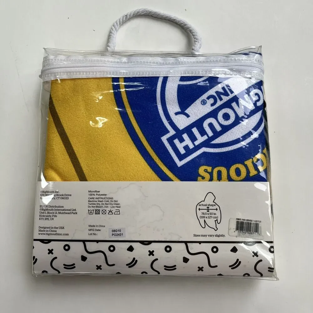 Big Mouth Inc Giant Size Yellow & White Banana Beach Blanket Towel 78x50 NIP